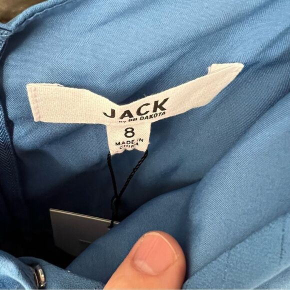 NWT Revolve x Jack by BB Dakota Almost Wrapped Dress in Sea Blue | Size 8 - Picture 10 of 11